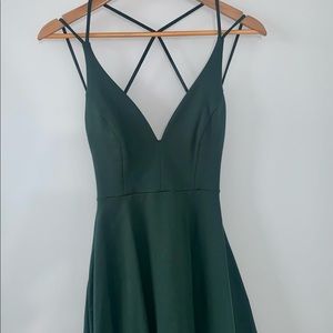 Lulu’s Green Skater Dress Size Large
